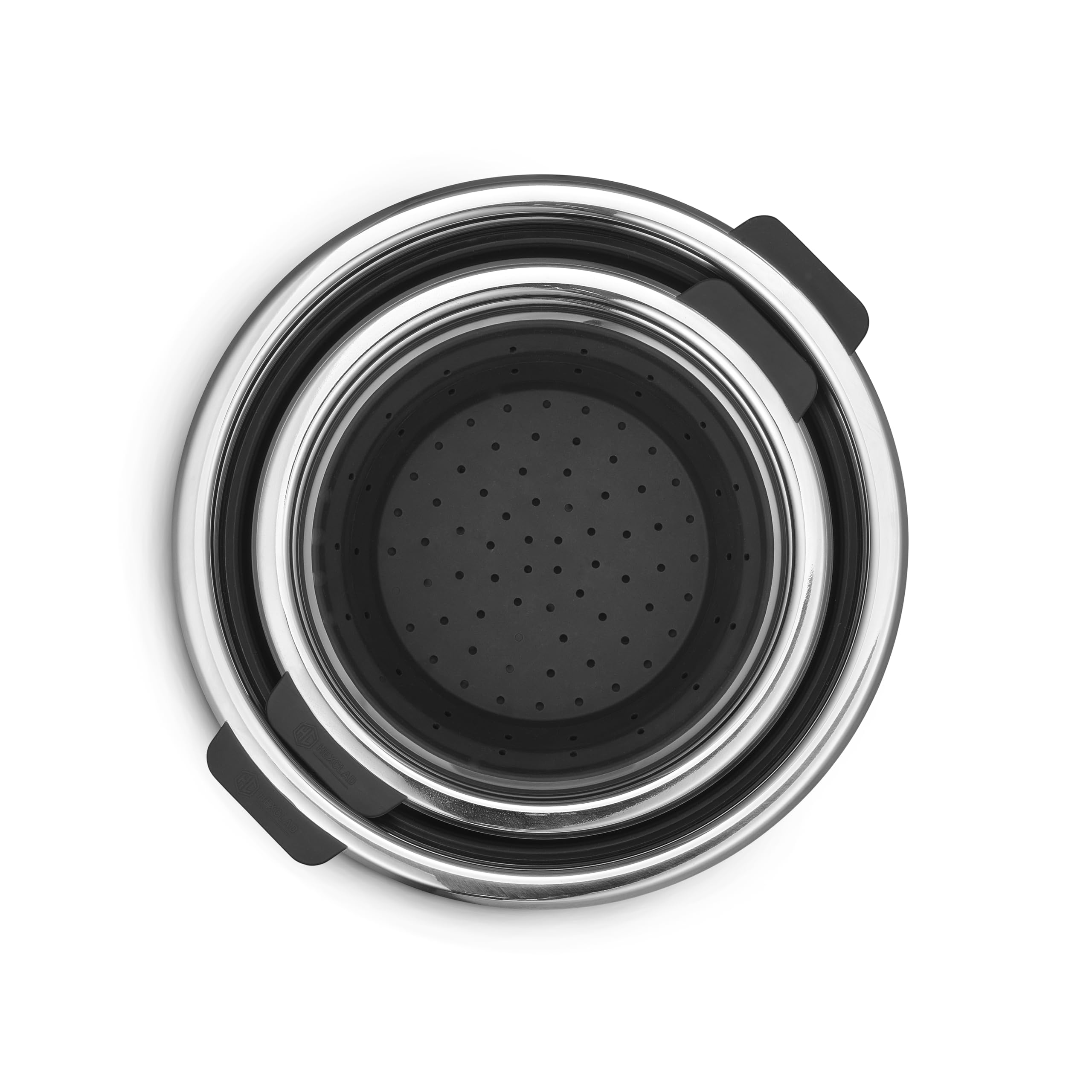 HexClad 2-Piece Steamer Basket Set, Heat-Safe to 230ºC, Dishwasher Safe