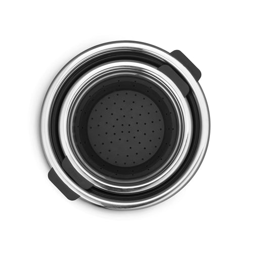 HexClad 2-Piece Steamer Basket Set, Heat-Safe to 230ºC, Dishwasher Safe