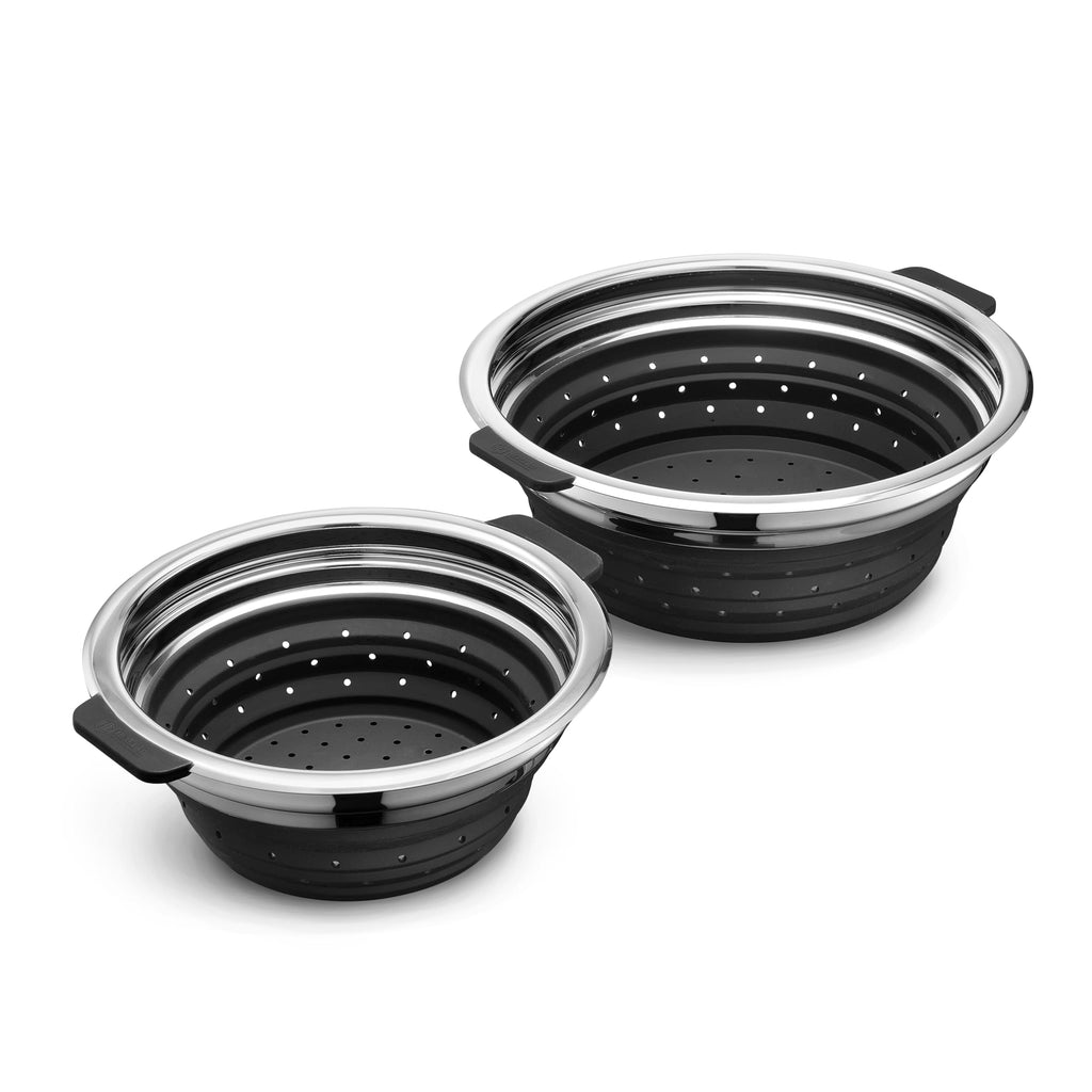 HexClad 2-Piece Steamer Basket Set, Heat-Safe to 230ºC, Dishwasher Safe